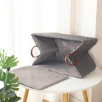 Panier de rangement effet osier gris