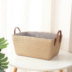 Grand panier effet osier pour bois