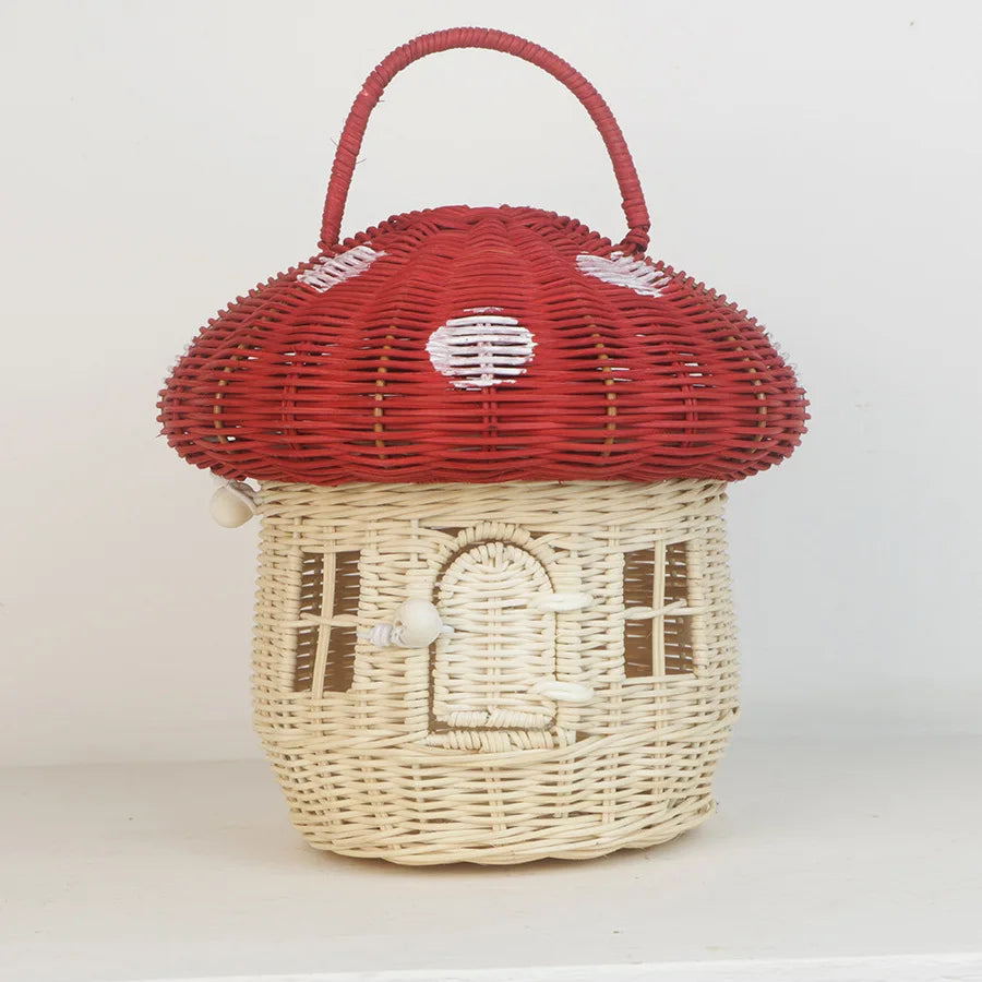 Panier à champignon en osier