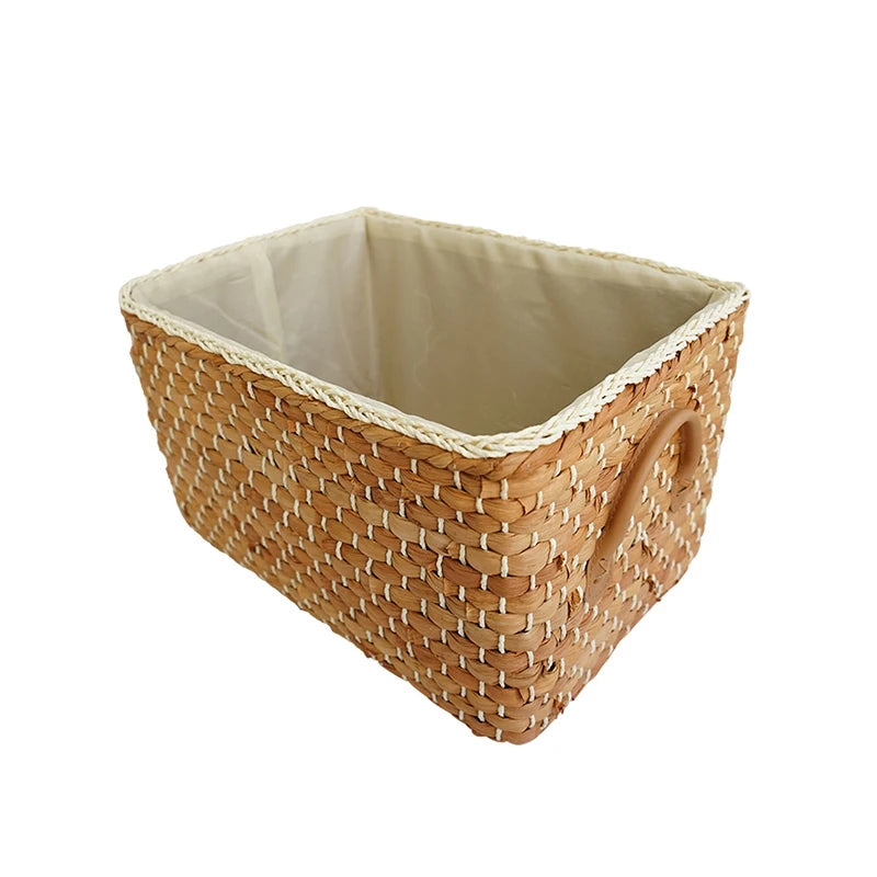Grand panier en osier rectangulaire