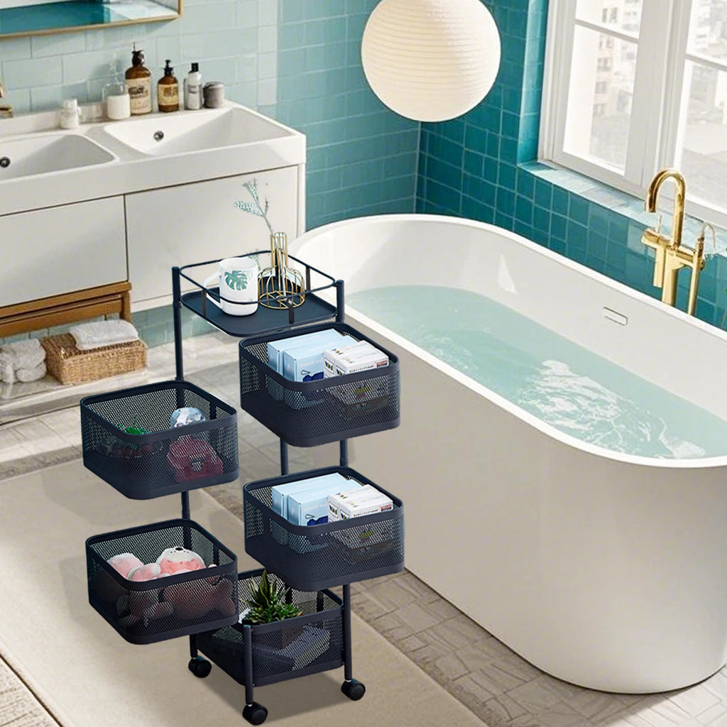 Meuble avec panier de rangement