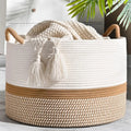 Panier à linge en osier blanc