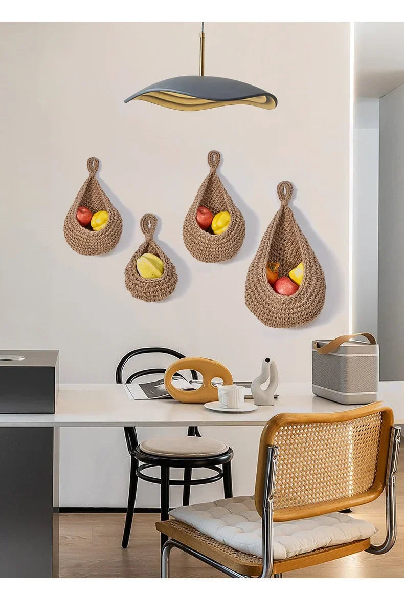 Panier mural en osier