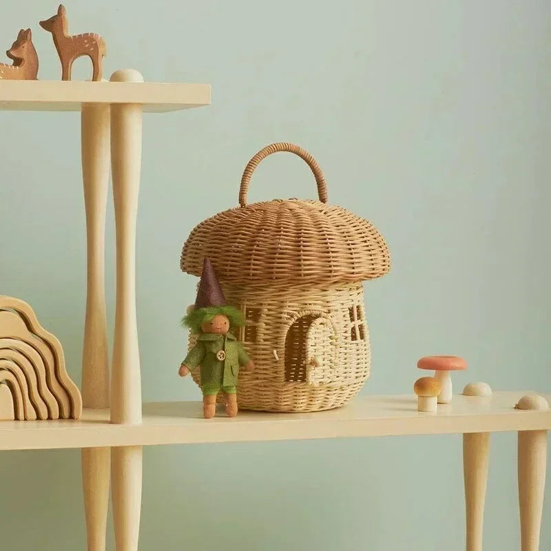 Panier à champignon en osier