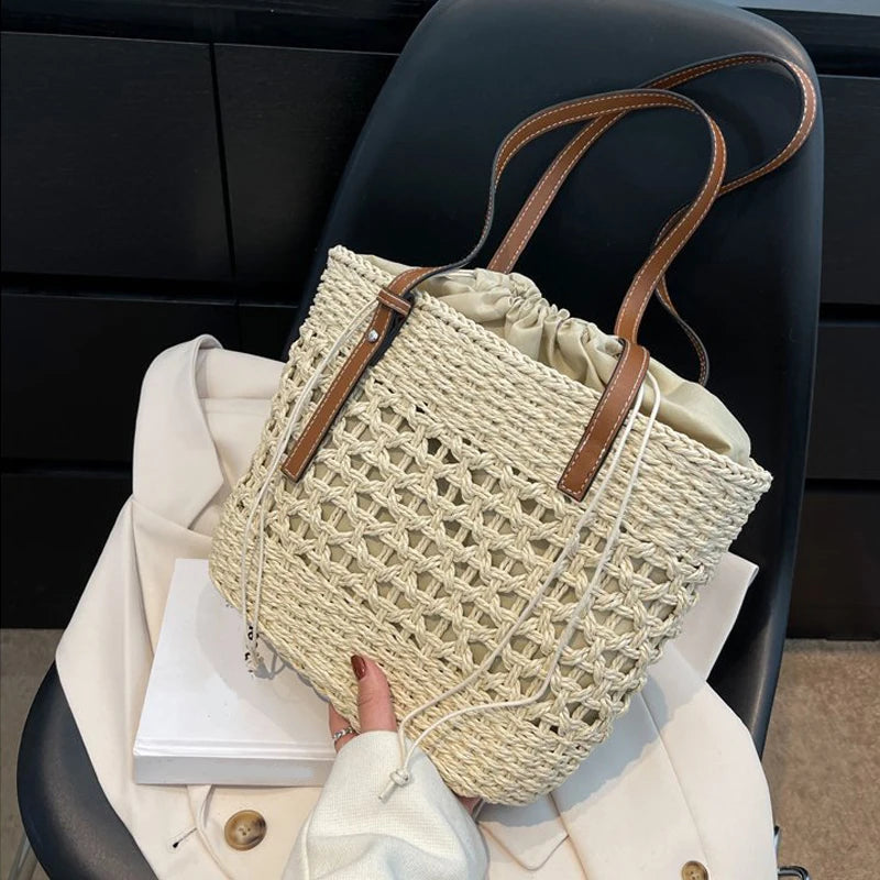 Sac panier en paille