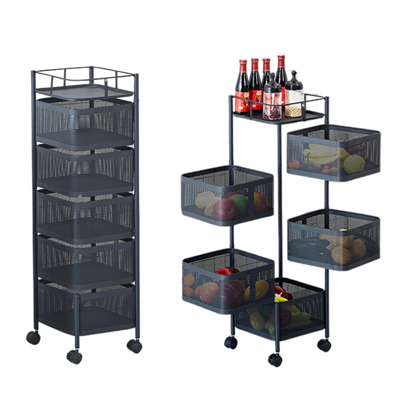 Meuble avec panier de rangement