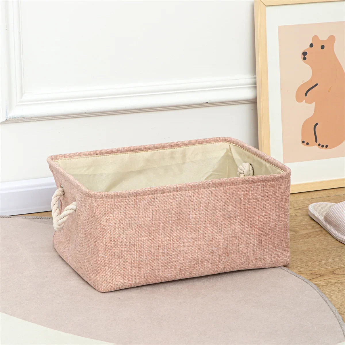 Grand panier de rangement rectangulaire