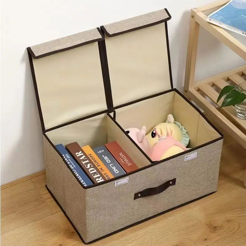 Grand panier de rangement avec couvercle