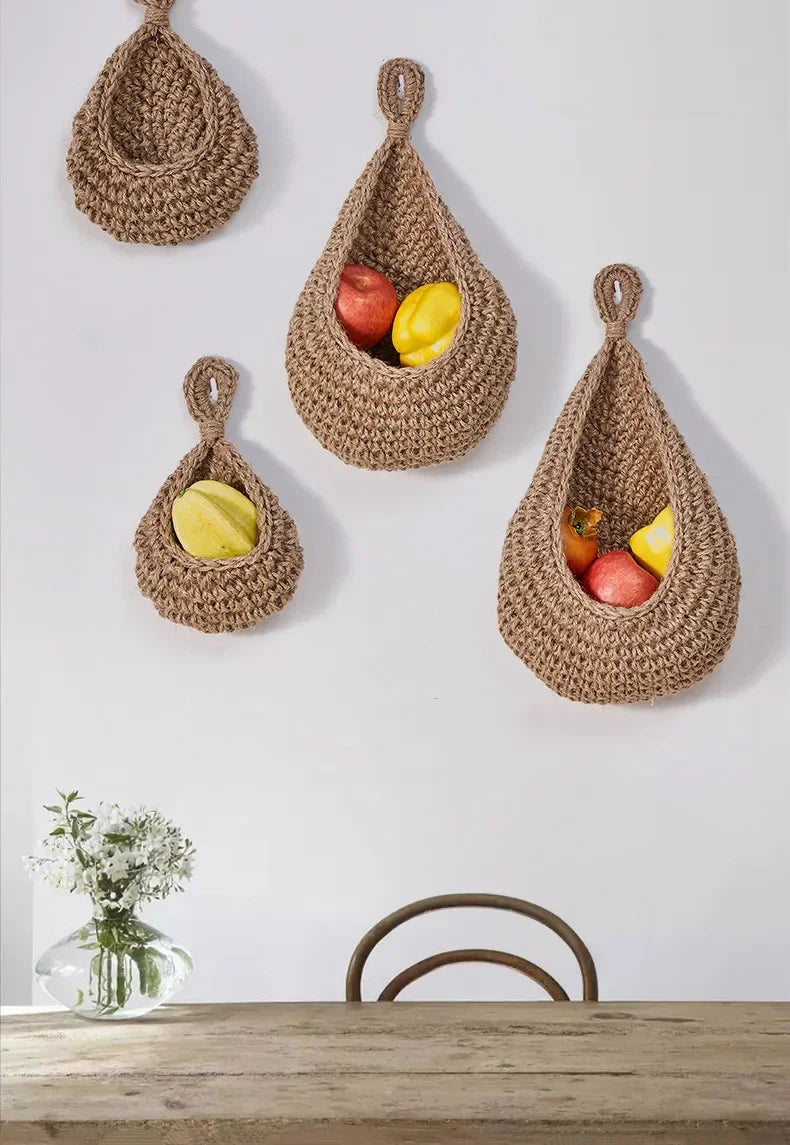 Panier mural en osier
