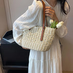 Sac panier en paille