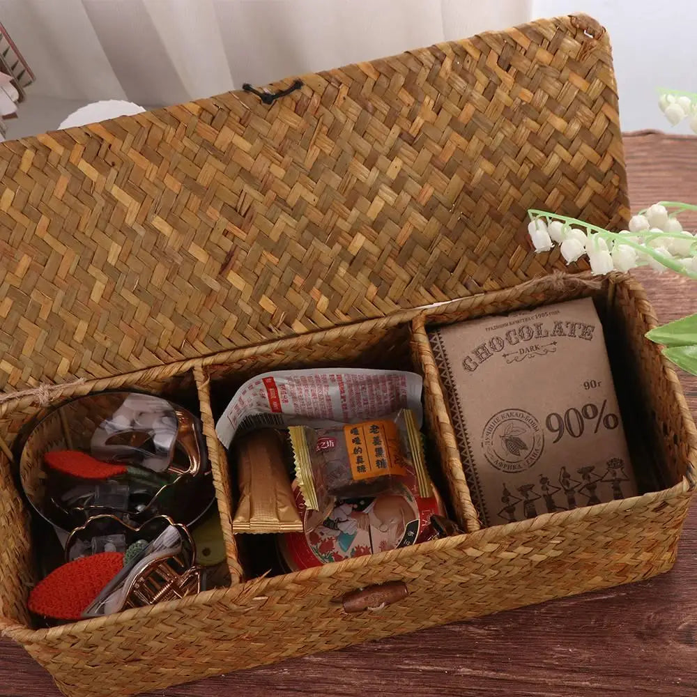 Petit panier de rangement avec couvercle
