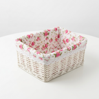 Panier en rotin blanc