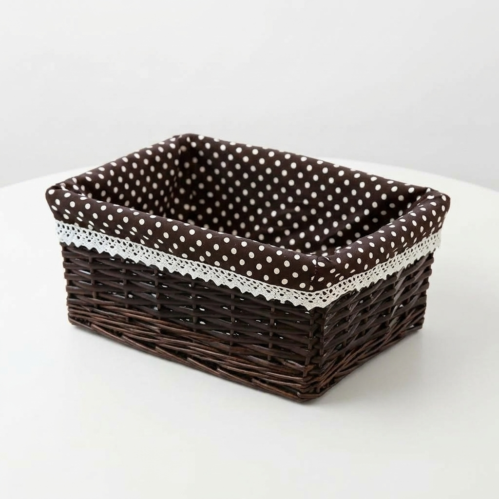 Panier rotin rectangulaire