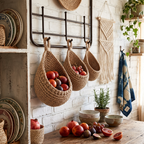 Panier mural en osier