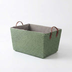 Grand panier effet osier pour rangement