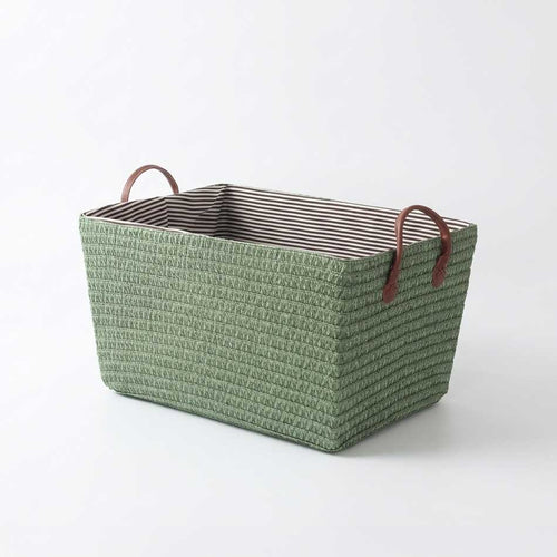 Grand panier effet osier pour rangement