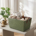 Grand panier effet osier pour rangement
