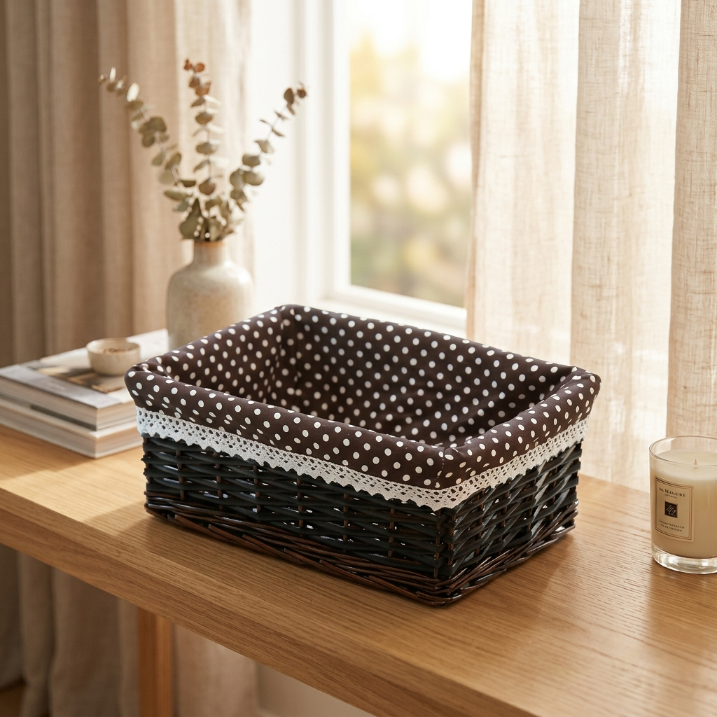 Panier rotin rectangulaire