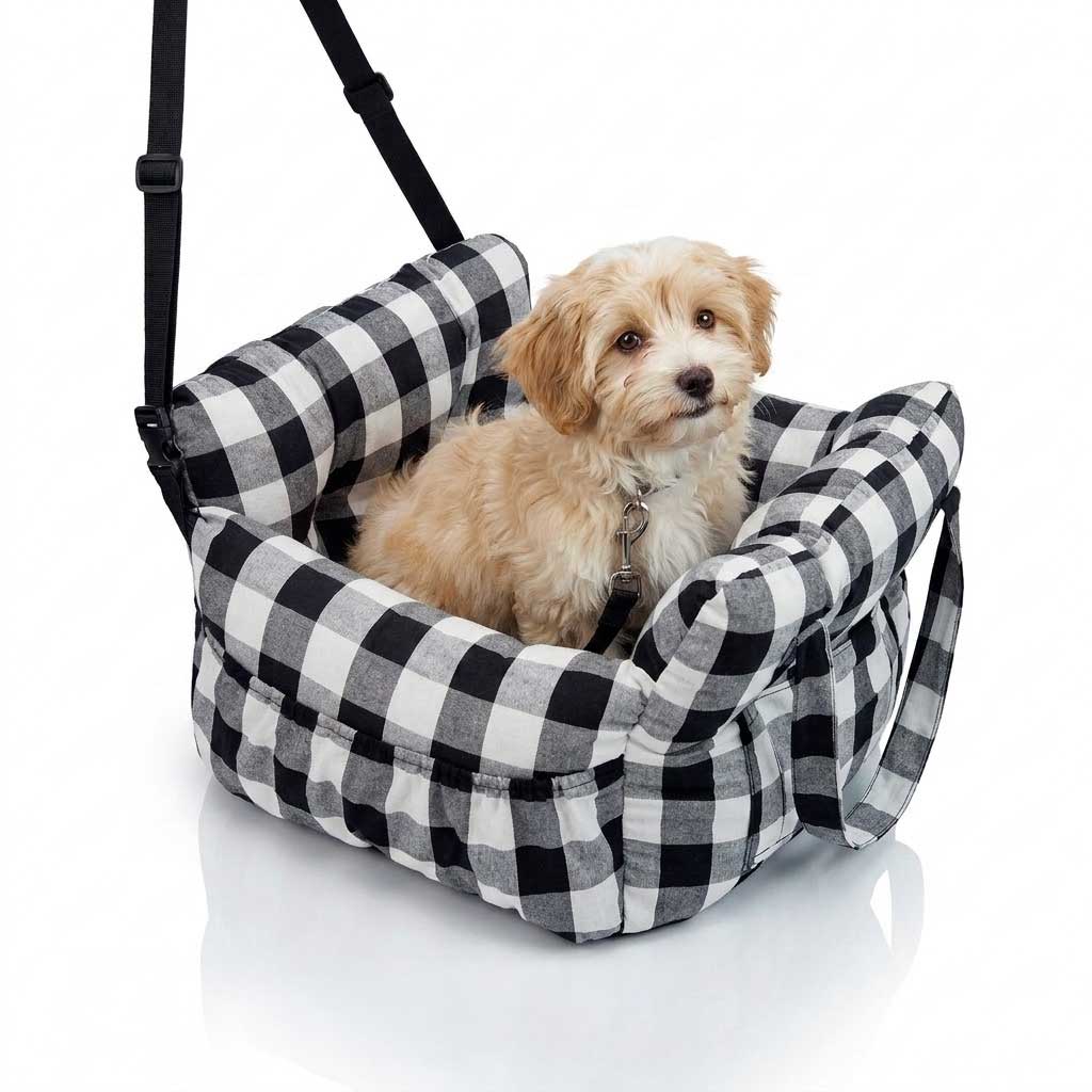 Panier pour chien dans voiture siège arrière