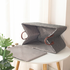 Panier de rangement effet osier gris