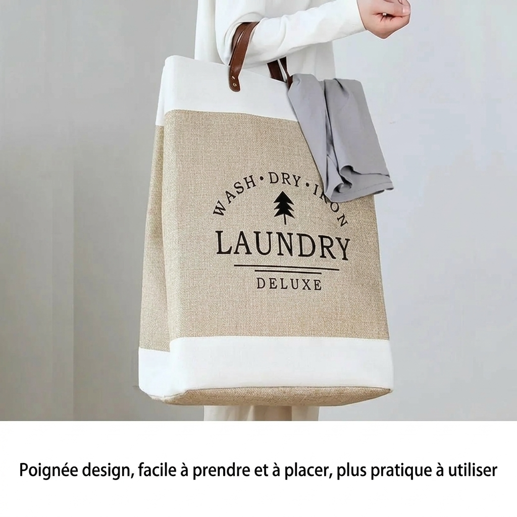 Panière à linge rectangulaire