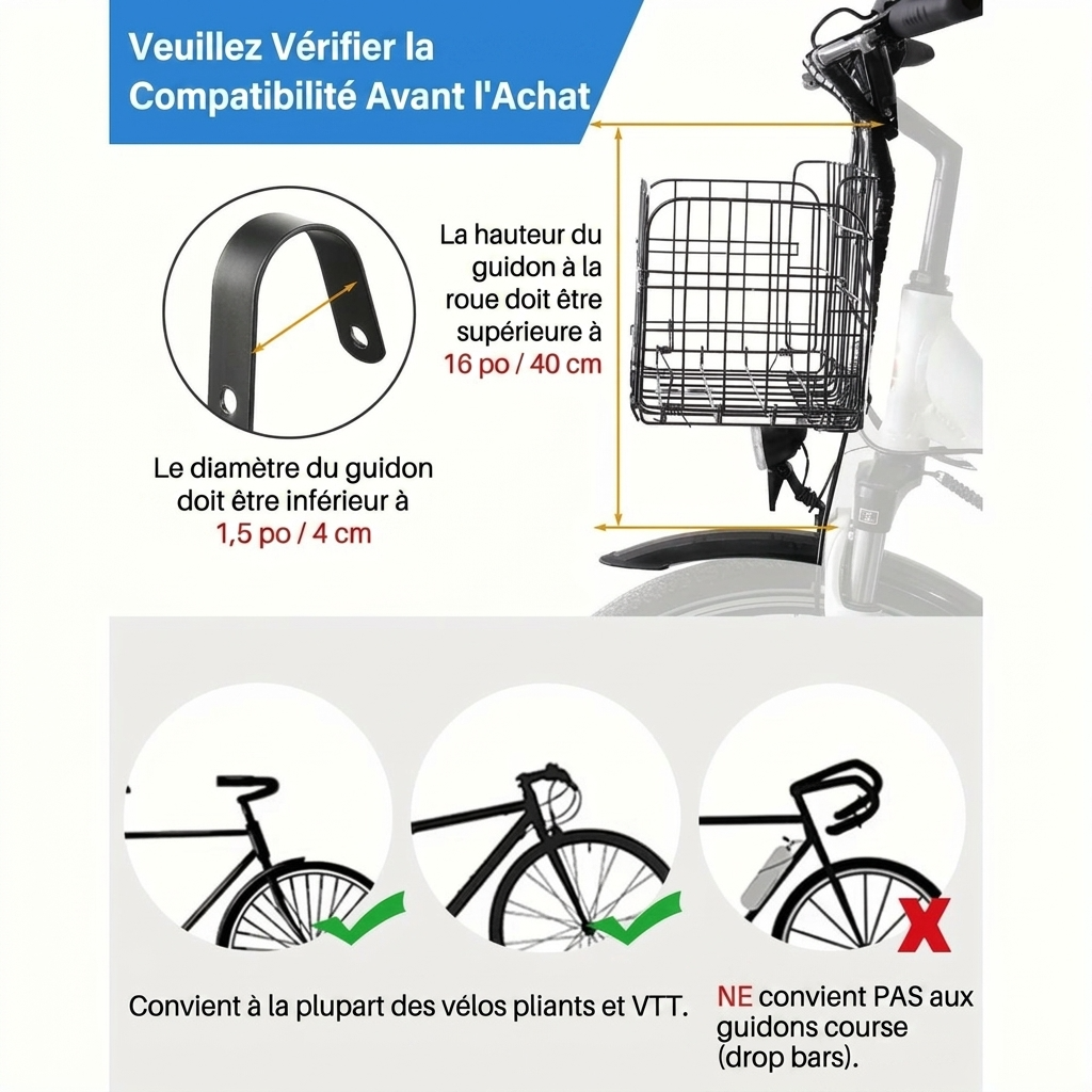 Panier porte bagage vélo