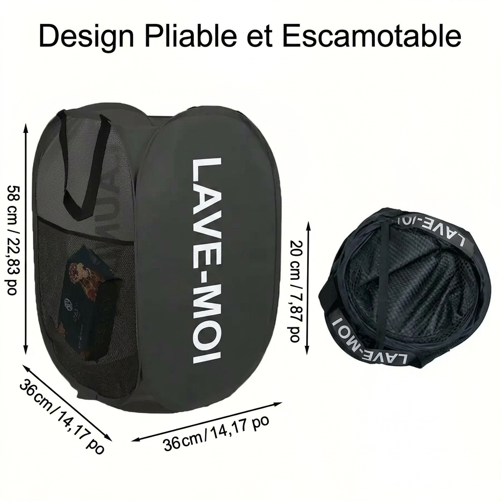 Panier à linge pliable filet