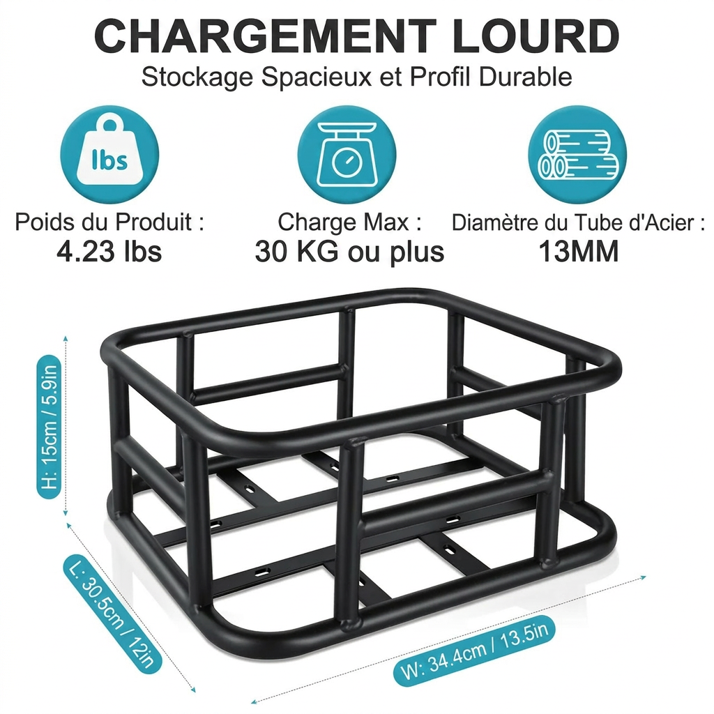 Panier arrière pour vélo