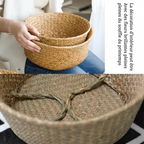 Grand panier en osier pour plante