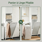 Meuble salle de bain avec panier à linge