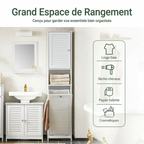 Meuble salle de bain avec panier à linge
