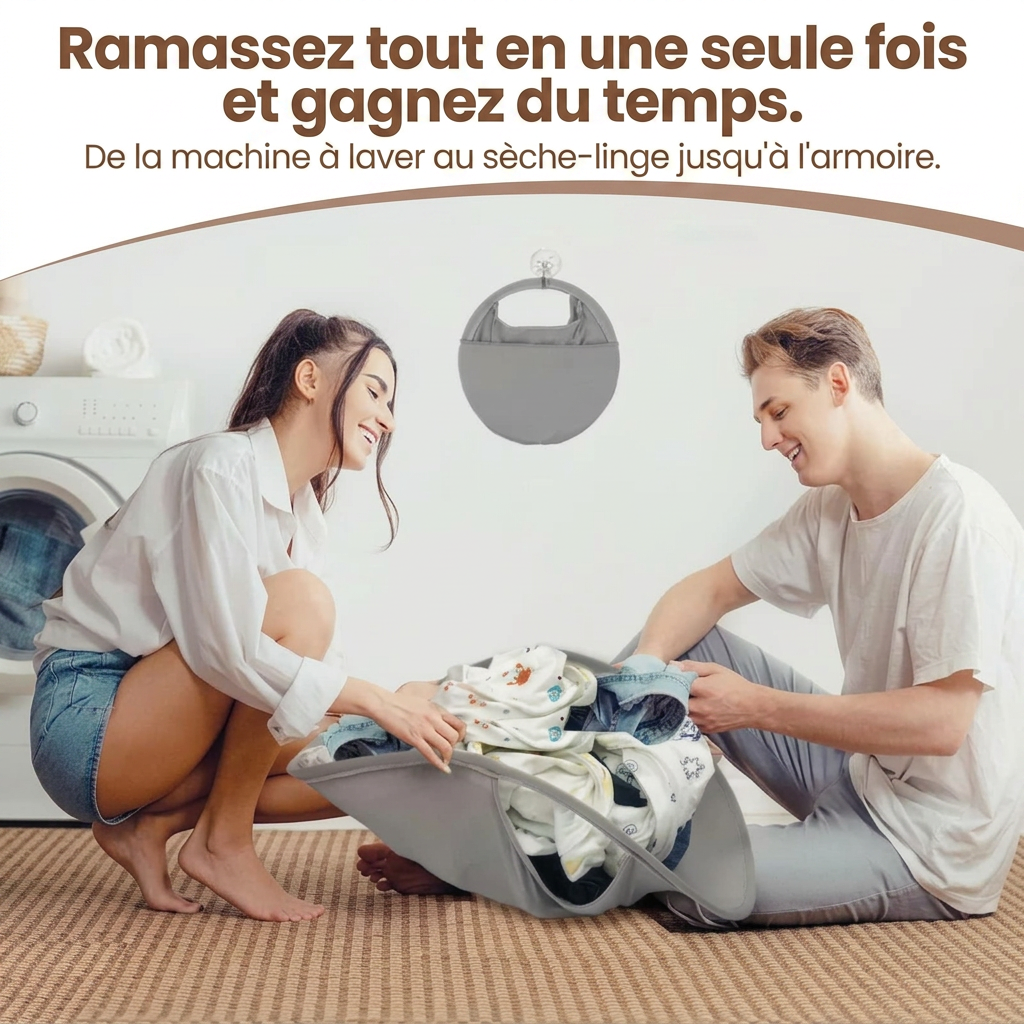 Panière à linge pliable