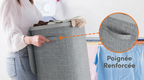 Grand panier à linge avec couvercle