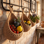 Panier mural en osier