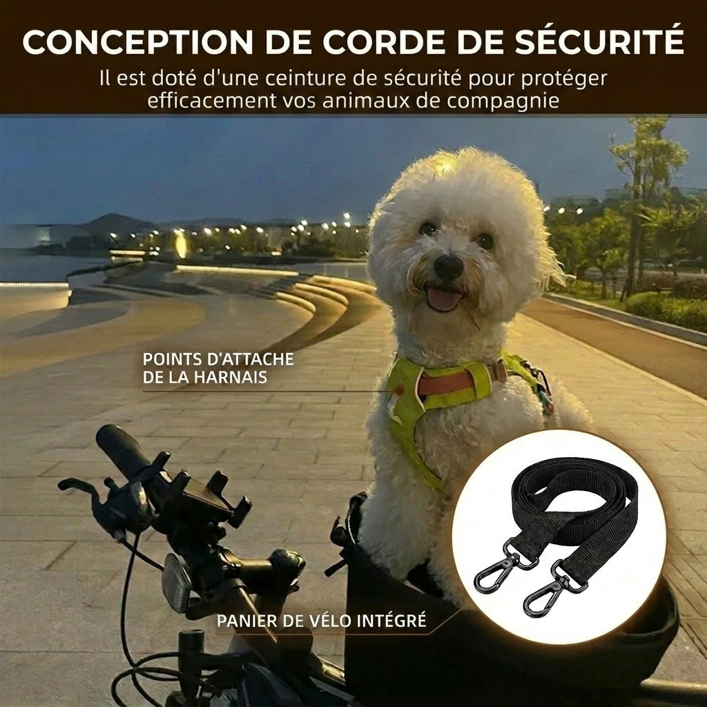 Panier de transport chien pour vélo