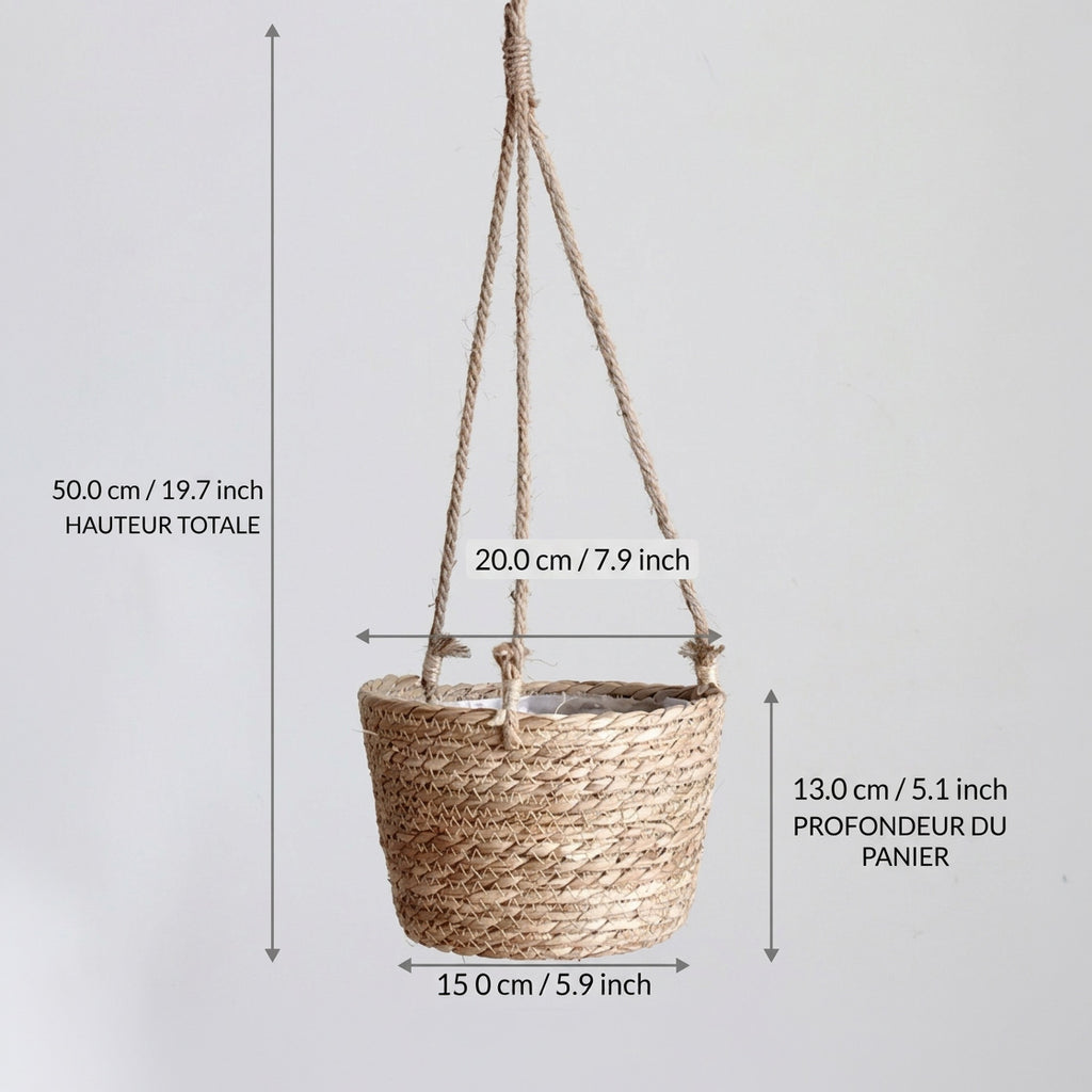 Petit panier suspendu pour plante