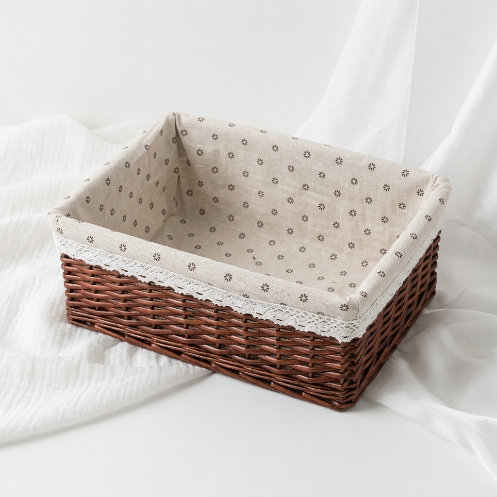 Panier de rangement en rotin