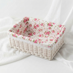 Panier en rotin blanc