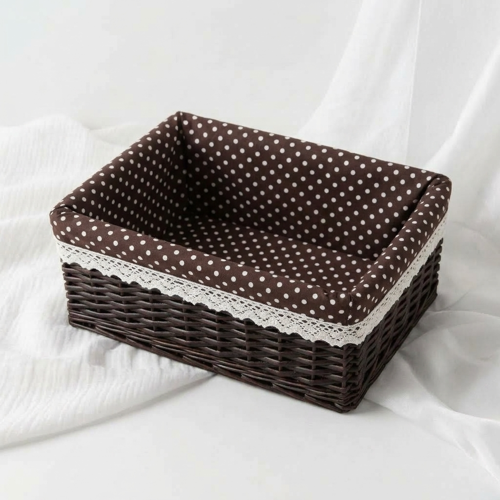 Panier rotin rectangulaire