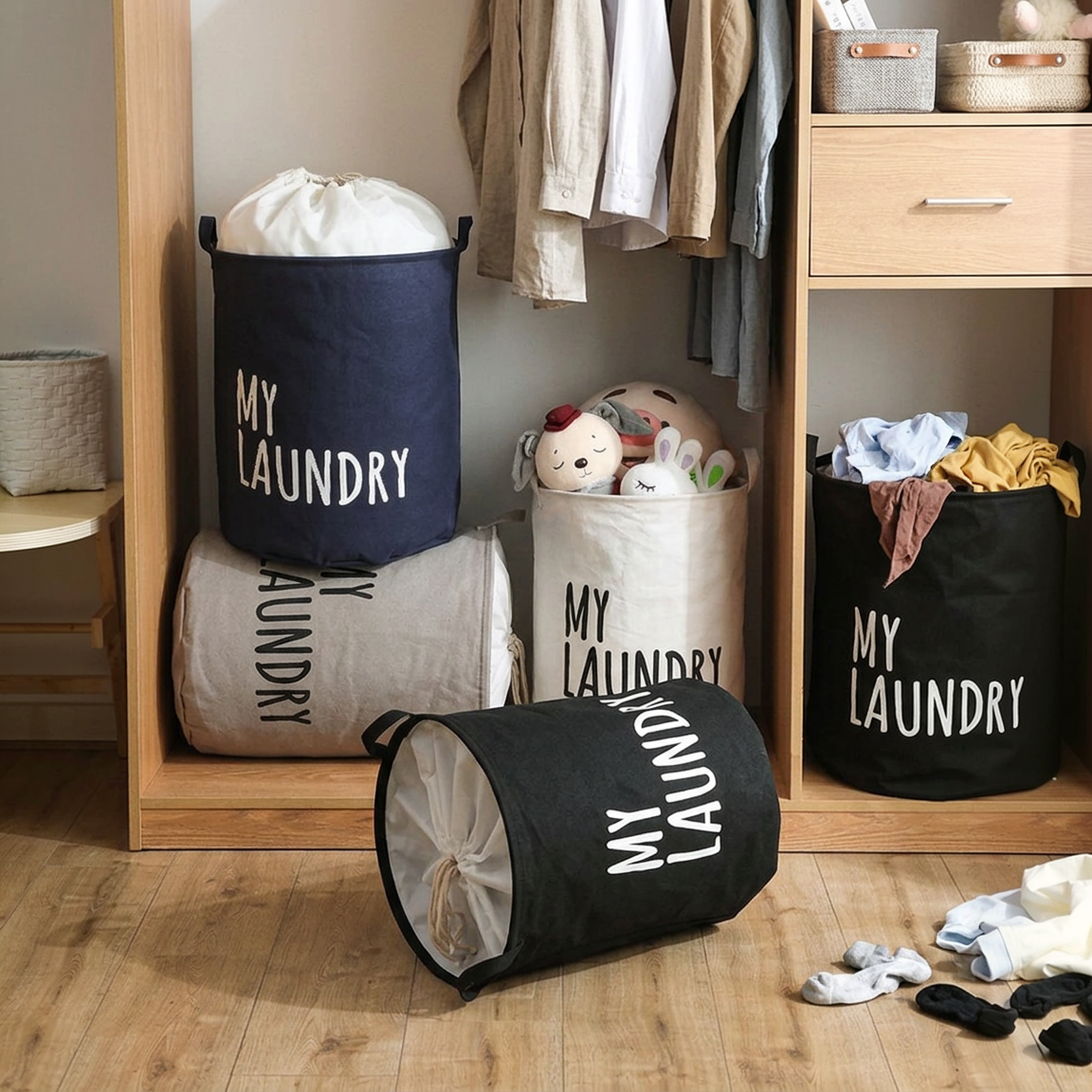 Panier à linge sale pliable