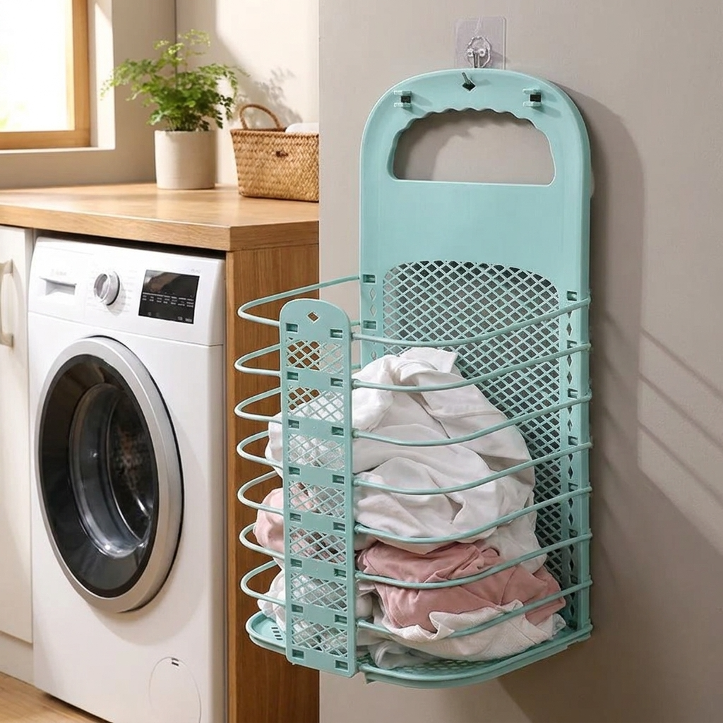 Panier à linge mural