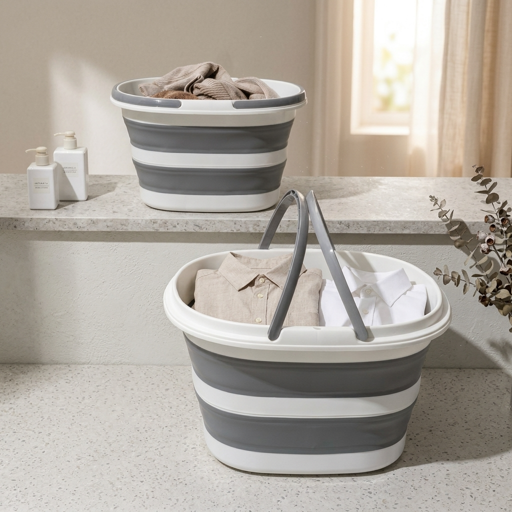 Panier à linge plastique pliable