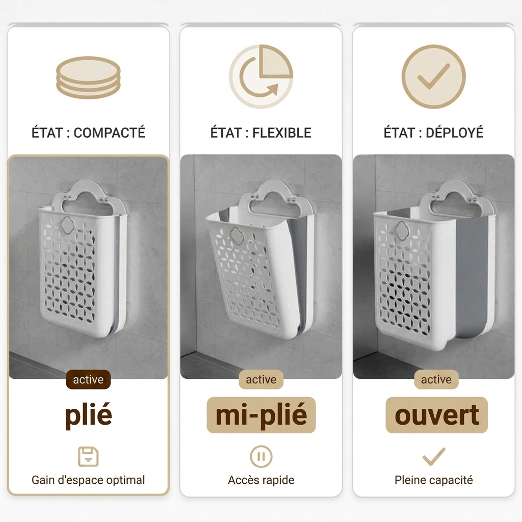 Panière à linge en plastique