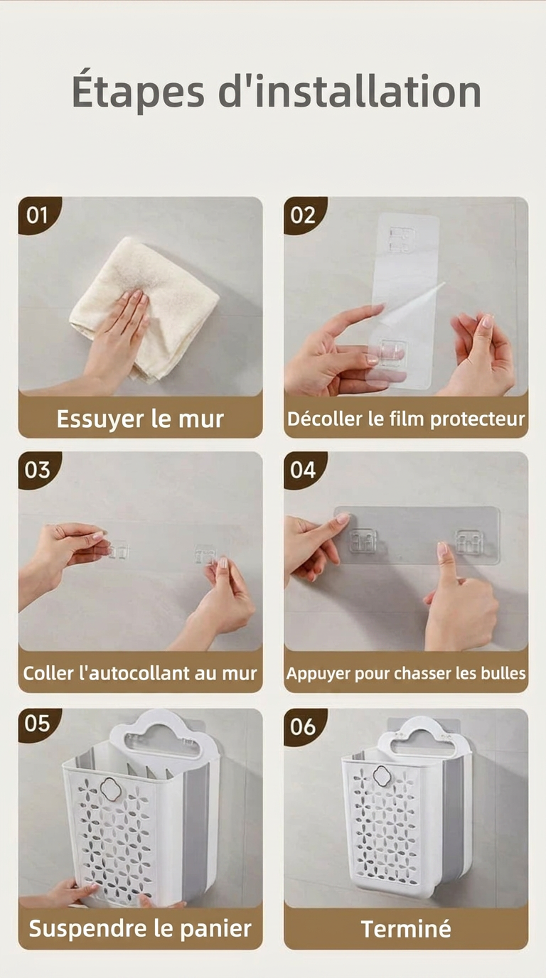 Panière à linge en plastique