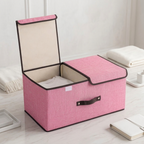 Grand panier de rangement avec couvercle