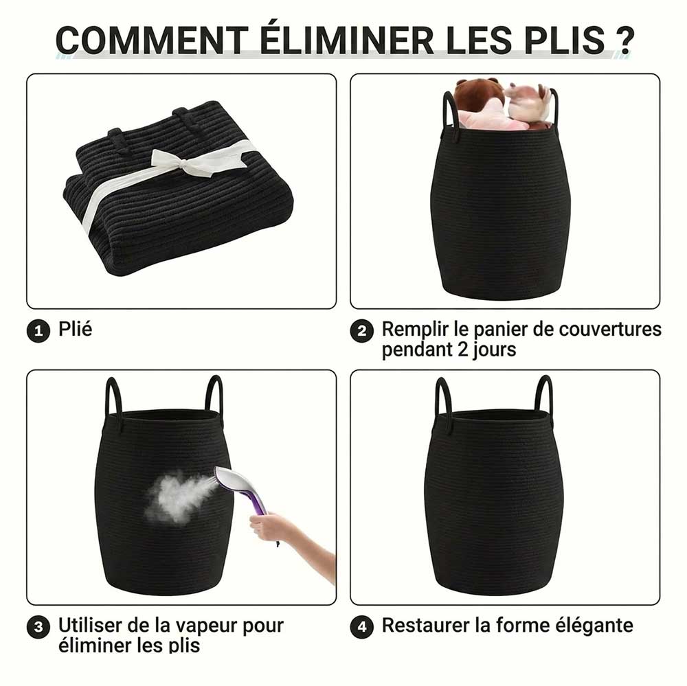 Panier à linge noir