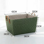 Grand panier effet osier pour rangement