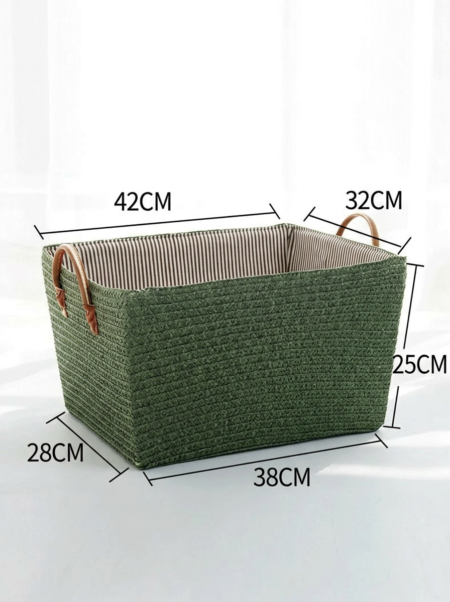 Grand panier effet osier pour rangement