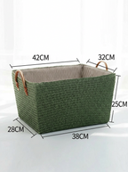 Grand panier effet osier pour rangement