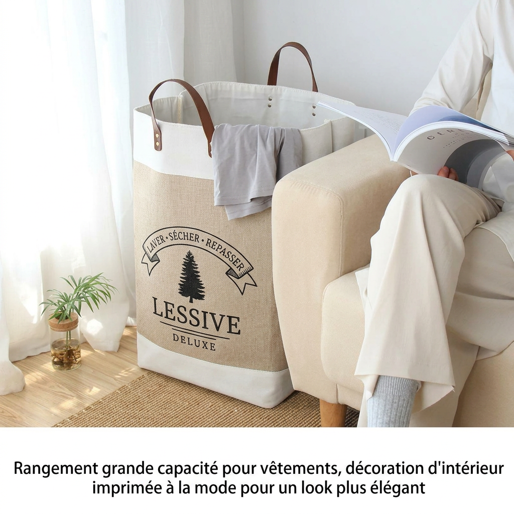 Panière à linge rectangulaire
